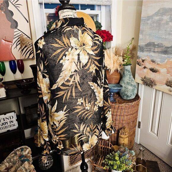 VTG Alfred Dunner Sheer Multi Floral Shirt. - Picture 5 of 14
